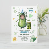 Big Dill Pickle Boy Birthday Any Age Photo Einladung (Stehend Vorderseite)
