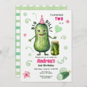 Big Dill Pickle Girl Birthday Any Age Einladung (Vorne/Hinten)