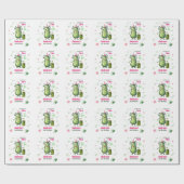 Big Dill Pickle Girl Birthday Any Age Geschenkpapier (Flach)