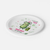 Big Dill Pickle Girl Birthday Any Age Pappteller (Schrägansicht)