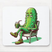 Big Dill Pickle im Stuhl Mousepad (Vorne)
