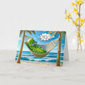 Big Dill Pickle in der Hängematte Karte (Gelbe Blume)