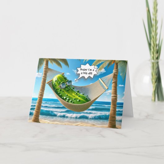 Big Dill Pickle in der Hängematte Karte (Vorderseite)