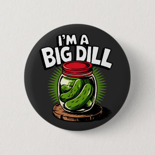 Big Dill Pickle Jar Grafik für Pickle Liebhaber Button