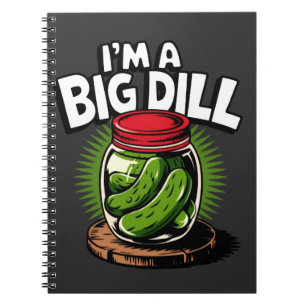 Big Dill Pickle Jar Grafik für Pickle Liebhaber Notizblock