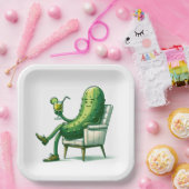 Big Dill Pickle mit Cocktail Pappteller (Party)