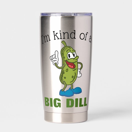 Big Dill Pickle Puppe Wasserflasche Thermobecher (Vorderseite)