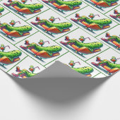 Big Dill Pickle sitzt im Stuhl Geschenkpapier (Ecke)