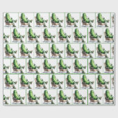 Big Dill Pickle sitzt im Stuhl Geschenkpapier (Flach)