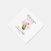Big Dill Watercolor Coquette Pickle Babydusche Serviette (Ecke)