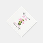 Big Dill Watercolor Coquette Pickle Babydusche Serviette (Ecke)