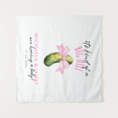 Big Dill Watercolor Pickle Couple's Baby Shower Wandteppich (Vorderseite (Horizontal))