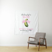 Big Dill Watercolor Pickle Couple's Baby Shower Wandteppich (Beispiel)