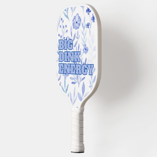 Big Dink Energy Blue Floral Pickleball Paddel Pickleball Schläger (Links)