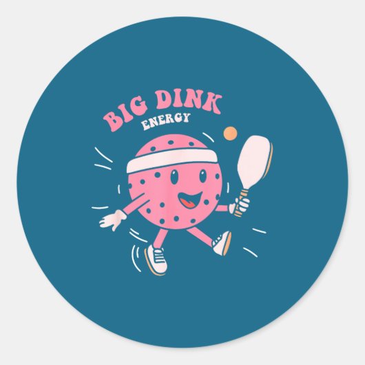 Big Dink Energy Ckleball Funny Ckle Ball Lover Quo Runder Aufkleber (Vorderseite)