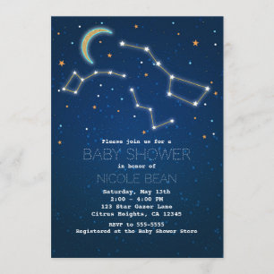 Big Dipper Star Gazing Constellation Baby Shower Einladung