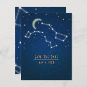 Big Dipper Star Gazing Constellation Save the Date Ankündigungspostkarte (Vorne/Hinten)