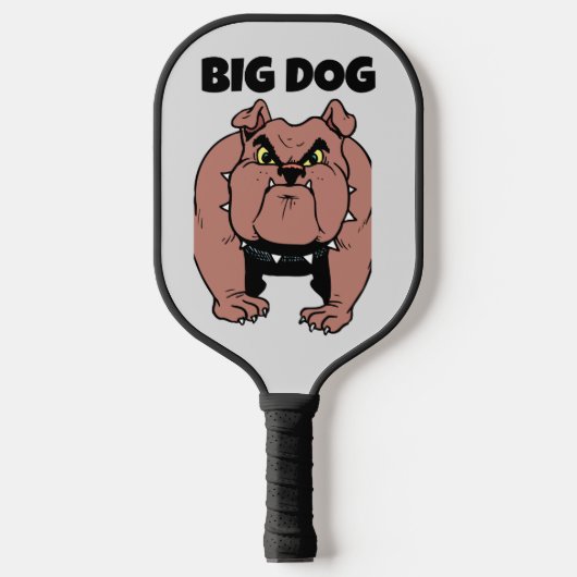 BIG DOG BULLDOG FUNNY PICKLEBALL PADDLE (Vorderseite)