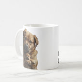 Big Dog Comforts Crying Tiny Puppy Mug Kaffeetasse (Vorderseite Links)