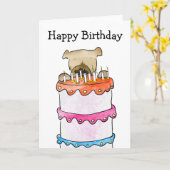 Big Dog Geburtstagskarte Karte (Gelbe Blume)