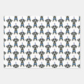 Big Dog in a Tiny Birthday Hat and Bowtie Geschenkpapier Set (Vorderseite 2)