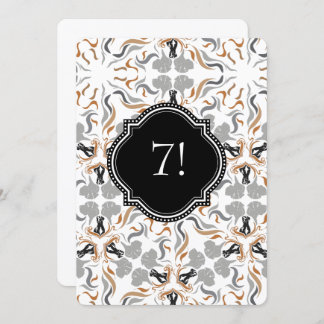 Big Dog Party Golden Black Einladung