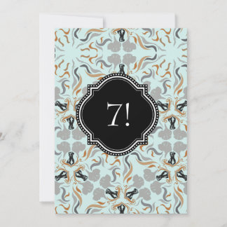 Big Dog Party Golden Black Einladung