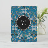 Big Dog Party Golden Black Einladung (Stehend Vorderseite)