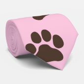 Big Dog Paw druckt Novelty Dog Lover's Neck Tie Krawatte (Gerollt)