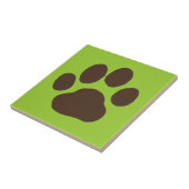 Big Dog Paw Print mit benutzerdefinierter Hintergr Fliese (Seite)