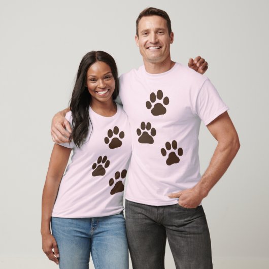 Big Dog Paw Prints T-Shirt (Unisex)