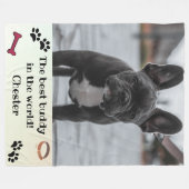 Big dog photo with text fleecedecke (Vorderseite (Horizontal))