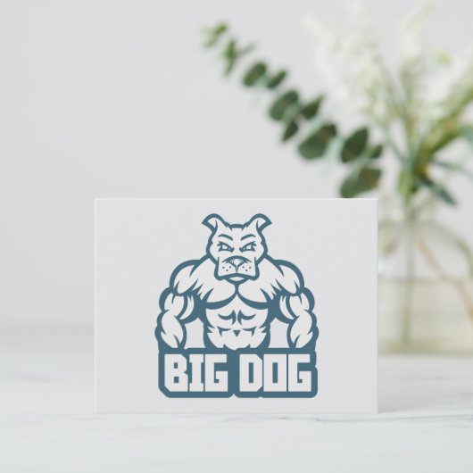 Big Dog Postkarte (Stehend Vorderseite)