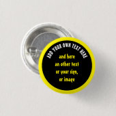 Big Dot Black + Ihr Backg, Text & Ideen Button (Vorne & Hinten)