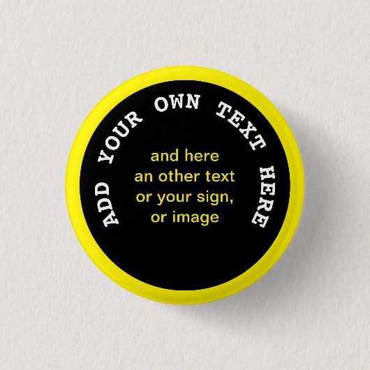 Big Dot Black + Ihr Backg, Text & Ideen Button (Vorderseite)