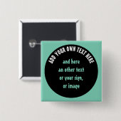 Big Dot Black + Ihr Backg, Text & Ideen Button (Vorne & Hinten)