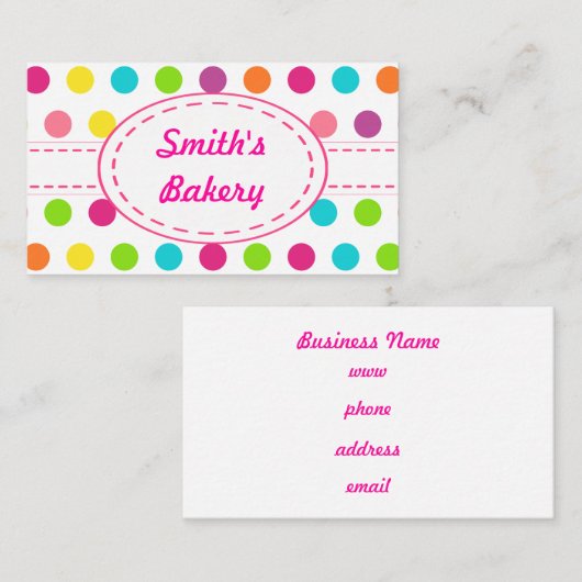 Big Dots Business Cards Visitenkarte (Vorne/Hinten)
