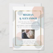 Big Dots Confetti Verlobung Foto Frame Einladung (Vorderseite)