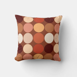 Big Dots, Schokolade Brown & Tan aus der Mitte des Kissen