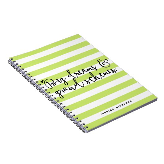Big Dreams & Grand Schemes Personalisiertes Notebo Notizblock (Rechte Seite)