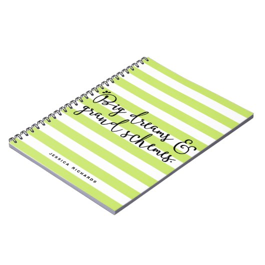 Big Dreams & Grand Schemes Personalisiertes Notebo Notizblock (Linke Seite)