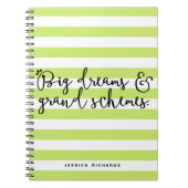 Big Dreams & Grand Schemes Personalisiertes Notebo Notizblock (Vorderseite)
