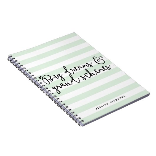Big Dreams & Grand Schemes Personalisiertes Notebo Notizblock (Rechte Seite)
