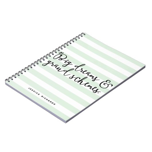 Big Dreams & Grand Schemes Personalisiertes Notebo Notizblock (Linke Seite)