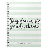 Big Dreams & Grand Schemes Personalisiertes Notebo Notizblock (Vorderseite)