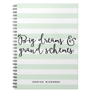 Big Dreams & Grand Schemes Personalisiertes Notebo Notizblock