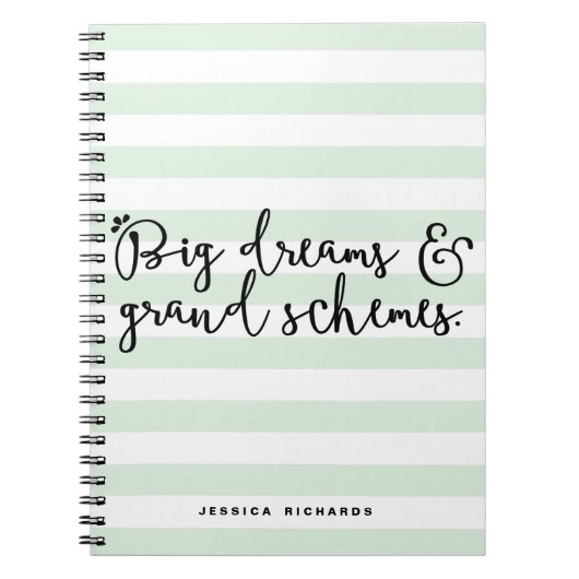 Big Dreams & Grand Schemes Personalisiertes Notebo Notizblock (Vorderseite)