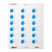 Big-Dreidel-Gift-Label Adressaufkleber (Vorne)