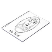 Big Ead Face (Jacquetta Design) Notizblock (Linke Seite)