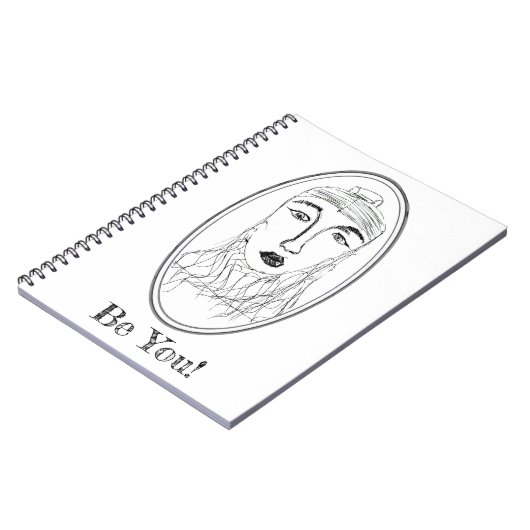 Big Ead Face (Jacquetta Design) Notizblock (Linke Seite)